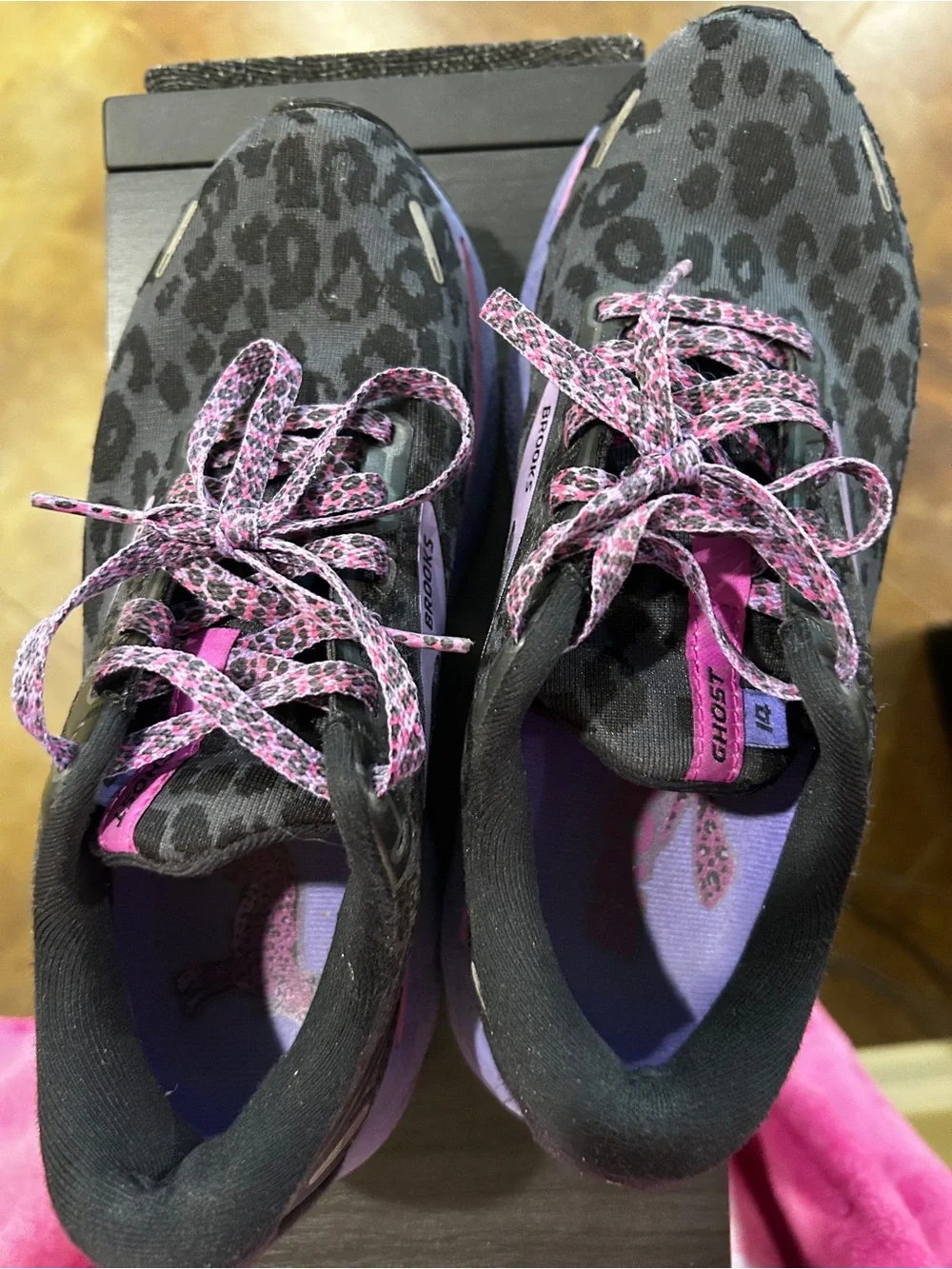 Brooks Women's Ghost Running Shoes in Black and Purple